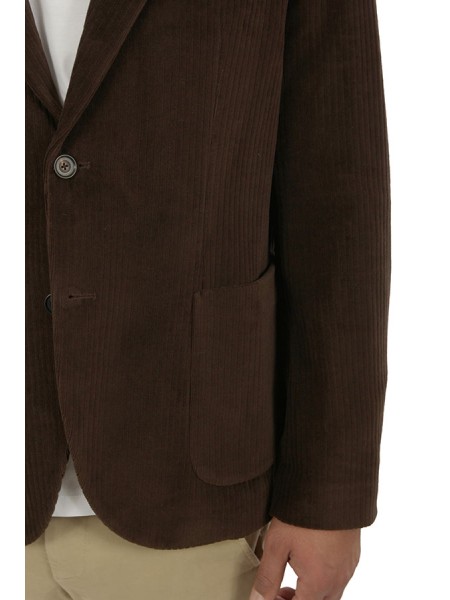 Giacca Circolo in Velluto Corteccia